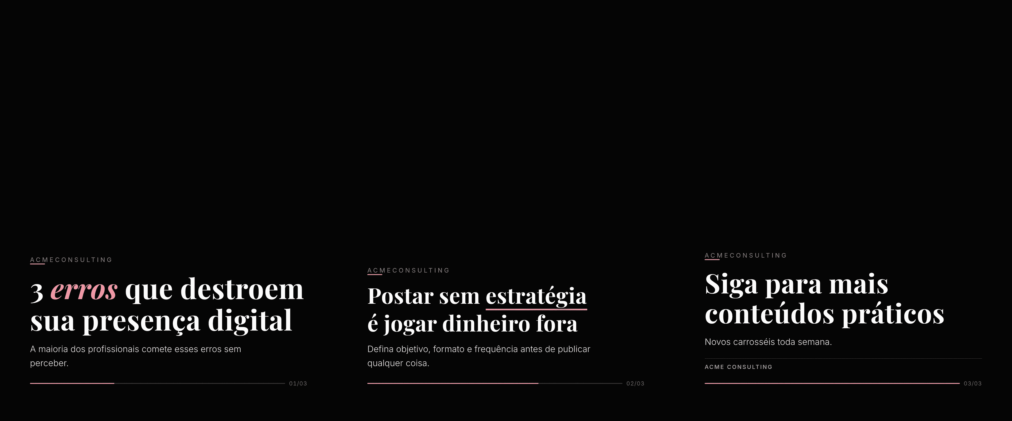 Prévia de conteúdo no formato cinematográfico